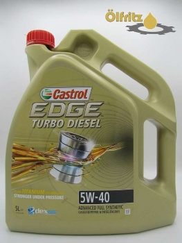 Castrol EDGE Turbo Diesel 5W-40 Titanium Technology Motoröl 5l